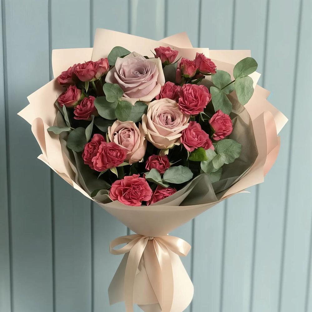 Букет цветов из: Гвоздики и Розы в Марьино