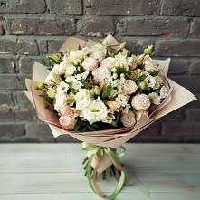 Букет цветов из:  Альстромерии, Розы и Хризантемы #REPLACE_PRED# Марьино