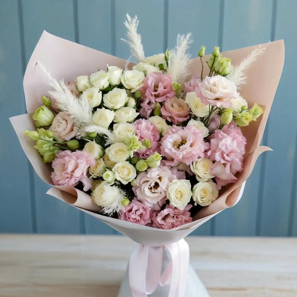 Букет цветов из: Альстромерии и Розы в Марьино