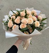 Букет Кремовые розы Латте в Марьино