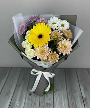 Букет цветов из:  Розы, Герберы и Хризантемы в Марьино