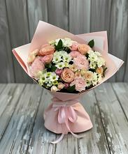 Букет цветов из:  Гвоздики, Розы и Хризантемы в Марьино