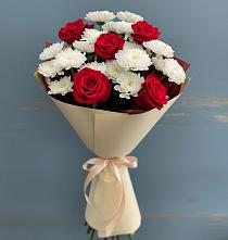 Букет цветов из:  Розы и Хризантемы в Марьино