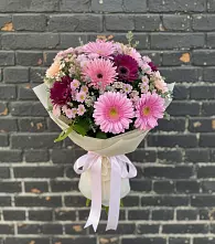 Букет цветов из:  Герберы и Хризантемы в Марьино