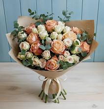 Букет цветов из:  Альстромерии и Розы #REPLACE_PRED# Марьино